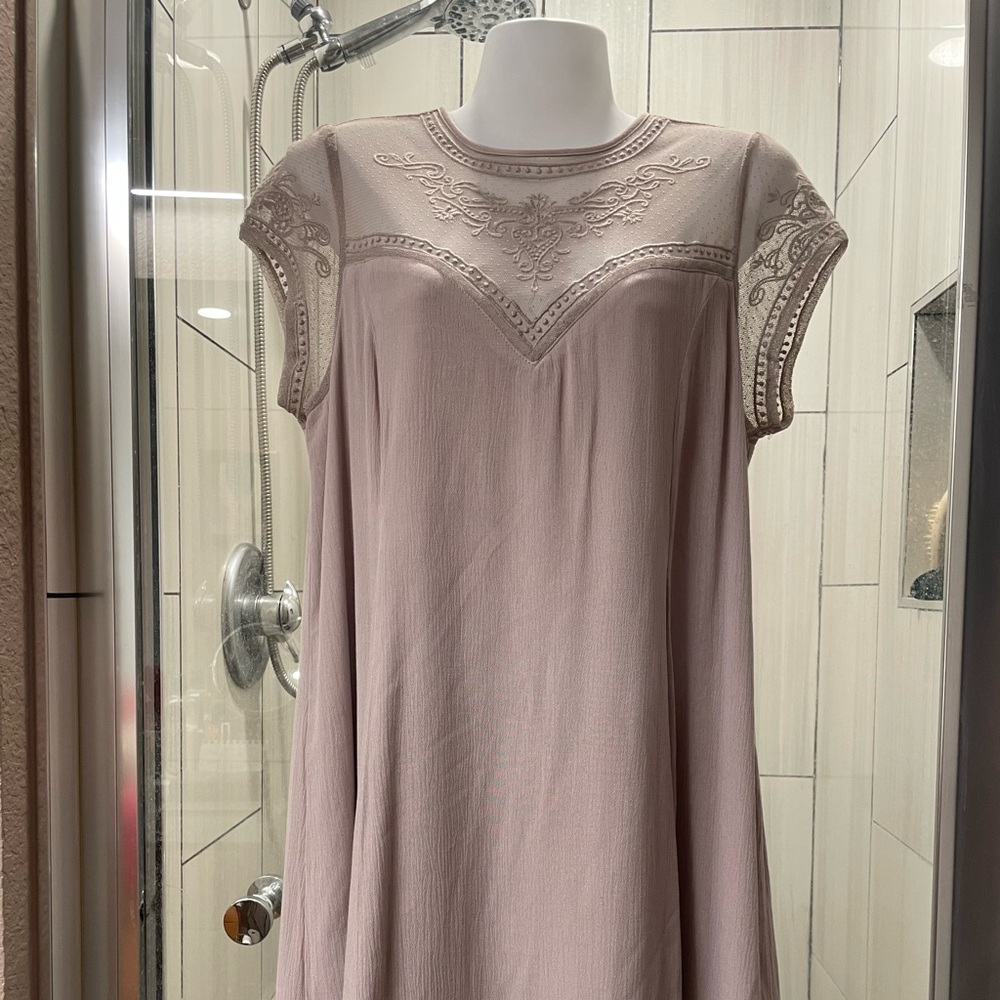 Maurices Mauve Embroidered Dress